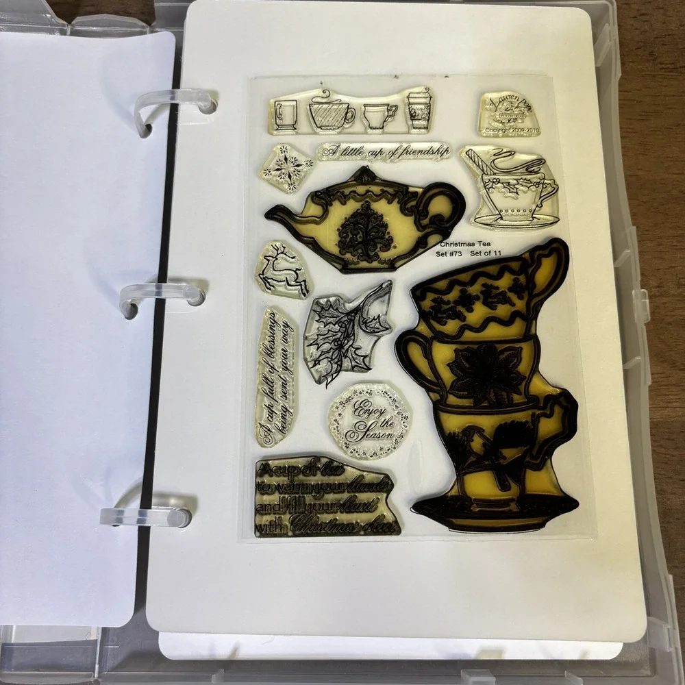 Lot of 6 Flourishes Stamp Sets Photopolymer Sets In Storage Case